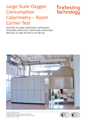 Large Scale Oxygen Consumption Calorimetry – Room Corner Test